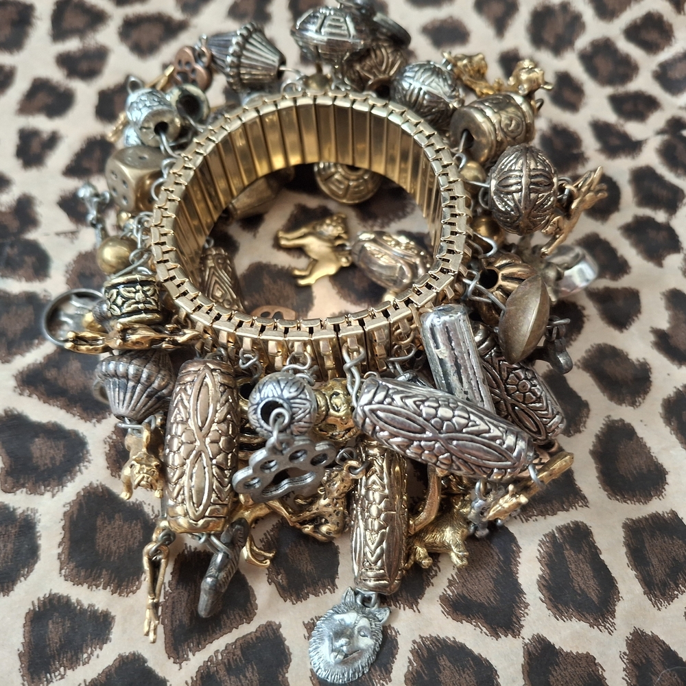 DOG LOVERS Gold and Silver Charm Bracelet - Picture 3 of 3
